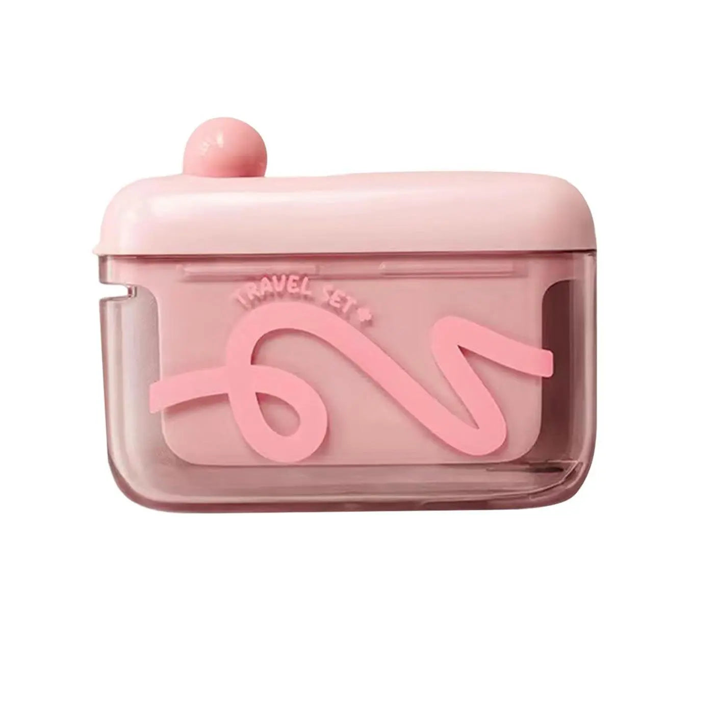 Travel-sized storage case - features an automatic pop-up dispenser, portable and refillable