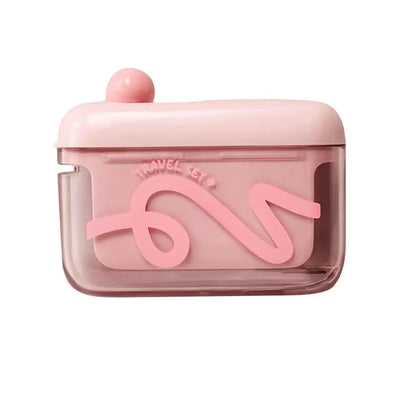Travel-sized storage case - features an automatic pop-up dispenser, portable and refillable