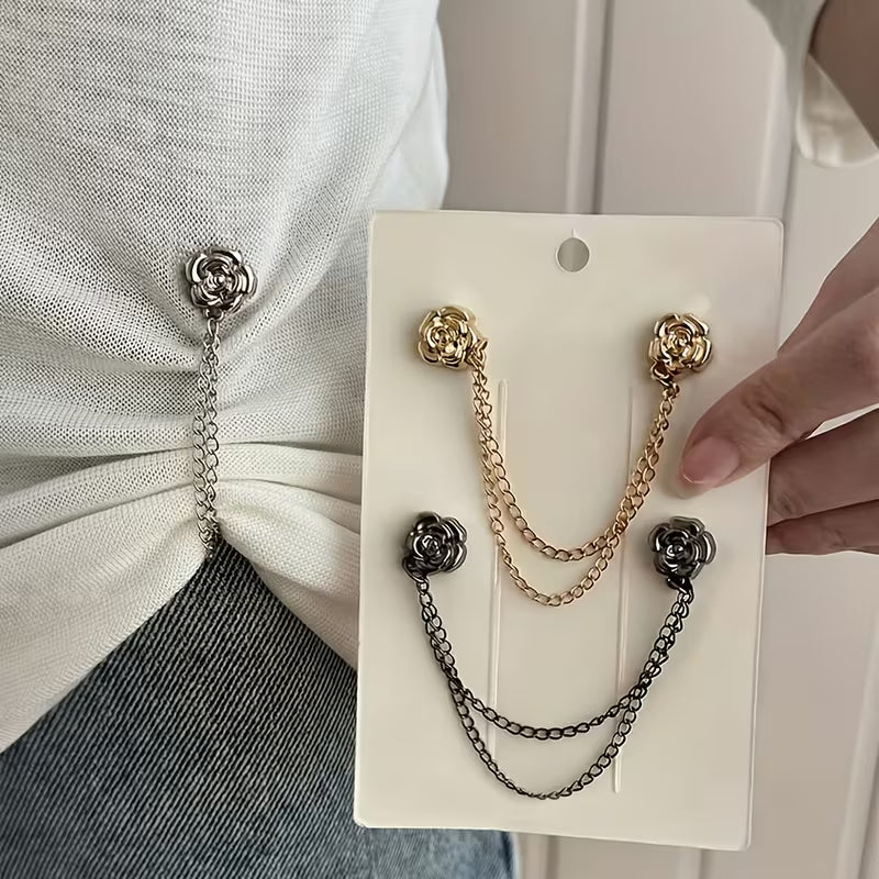 🔥2026 New Magnetic Chain Buckle for Pants Hem Fixing, Anti-Dragging, Clothing Shortening, and Decorative Hem Clips