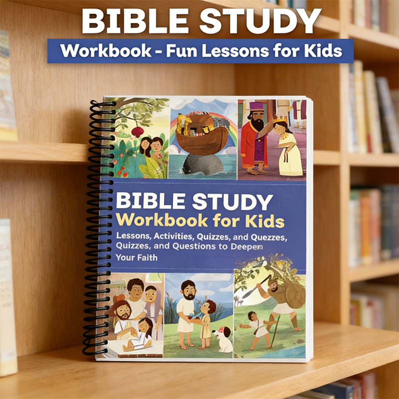 🔥Buy 2 Save 10%🔥Bible Study Workbook for Kids Notebook