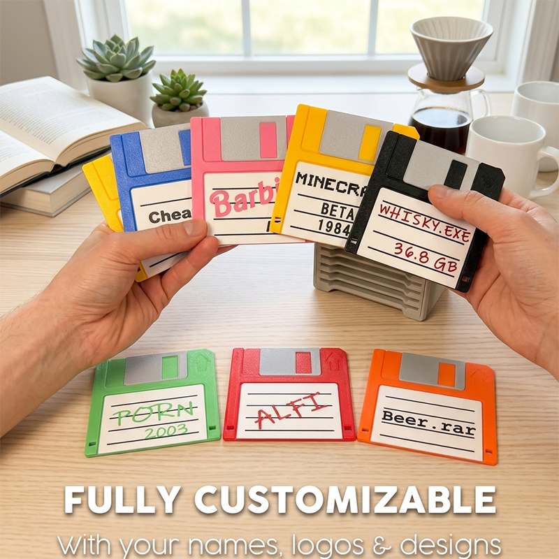 🔥HOT SALE 49% OFF💾FLOPPY CLICK | THE RETRO-TECH COASTER HOLDER✨