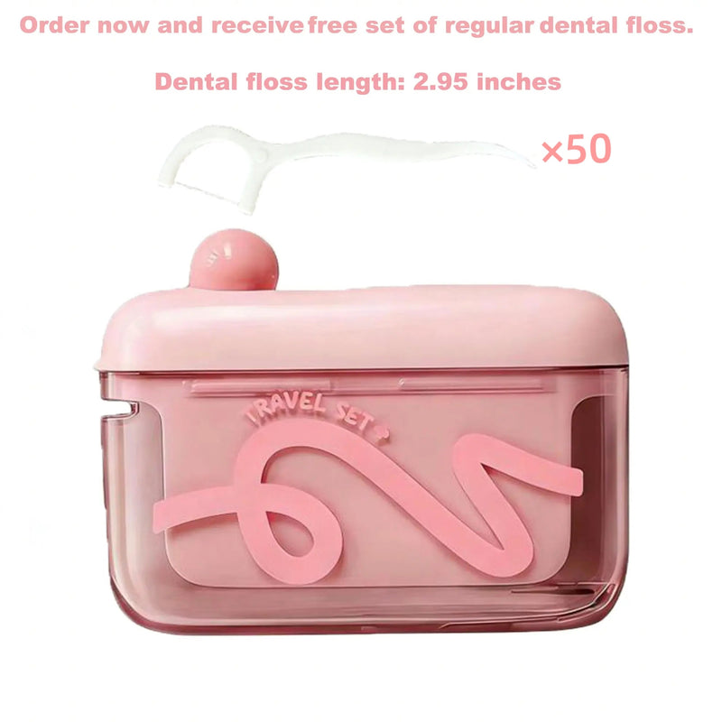 Travel-sized storage case - features an automatic pop-up dispenser, portable and refillable detail view