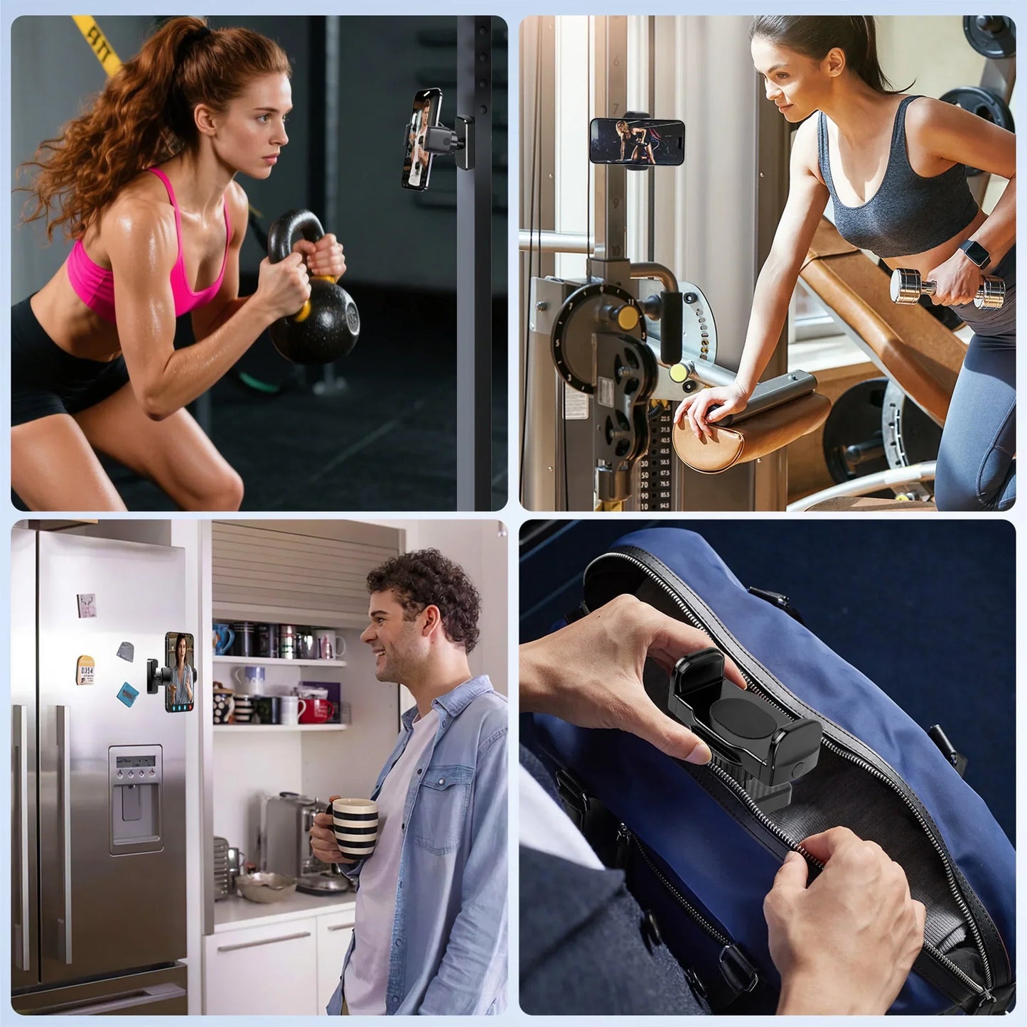 🔥Limited Time 50% Off✨✨360° Rotatable Gym Phone Holder with Strong Magnets