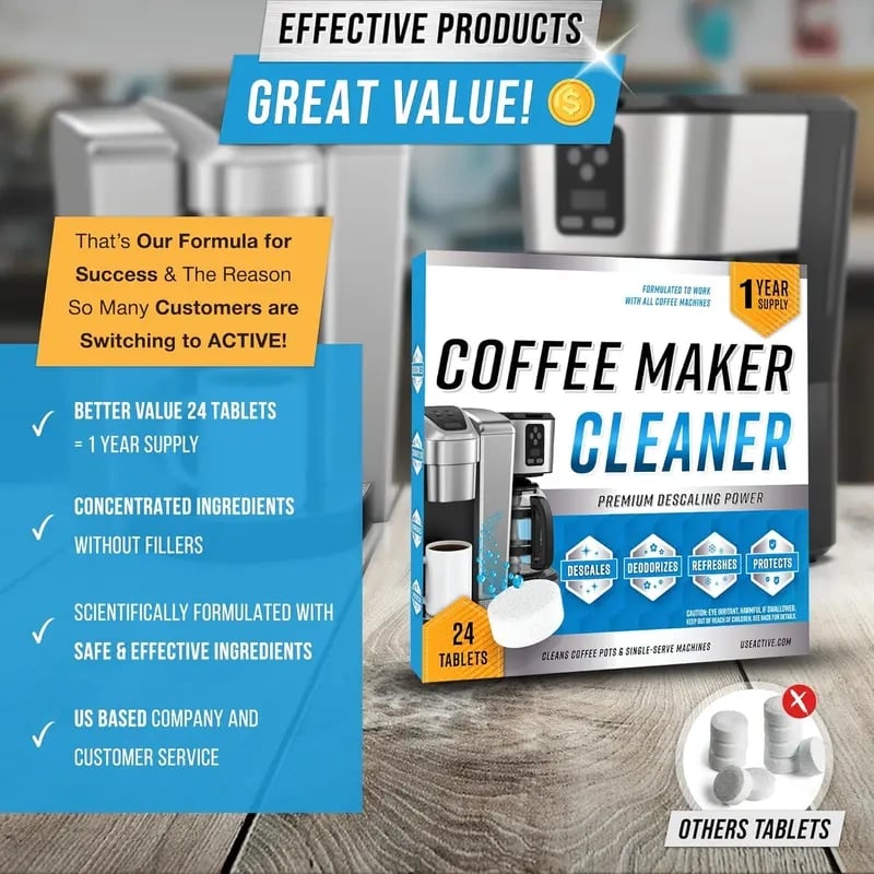 🔥2026 HOT SALE-49% OFF💦Coffee Machine Cleaner Descaler Tablets - 24 Count detail view