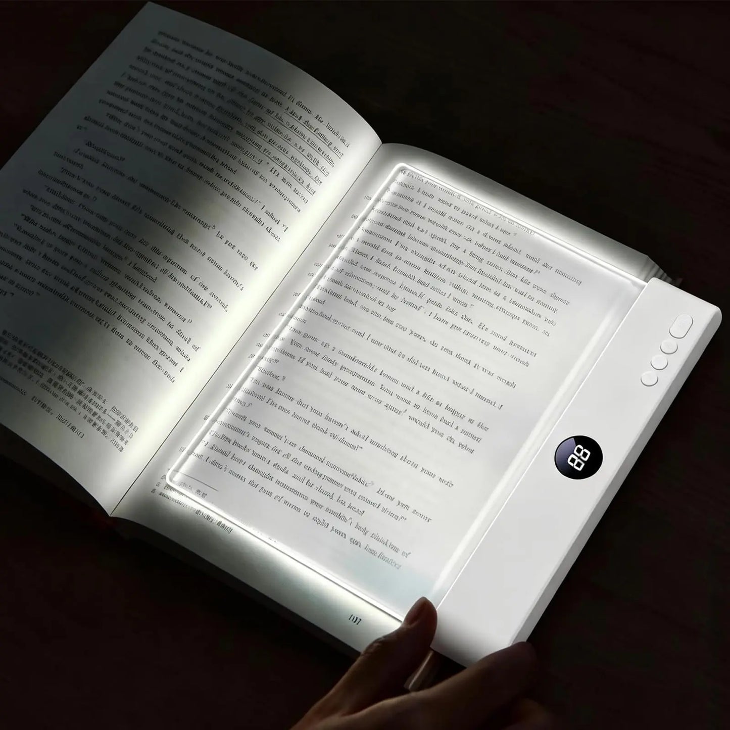 Smart LED Reading Lamp – Rechargeable, Adjustable Brightness & Timer Function, Flat Design Bedside Light for Cozy Night Reading & Unique Reader Gift