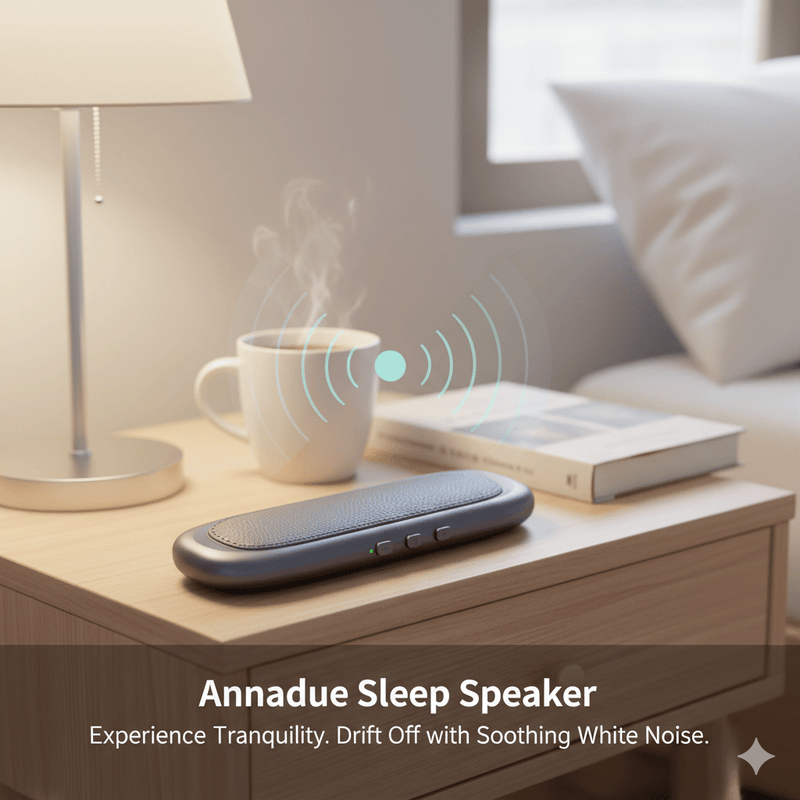 Under Pillow Speakers for Sleeping Bluetooth, Bone Conduction Technology, 3D White Noise Generator, Volume Control & Sleep Timer, Side Sleeper Friendly detail view