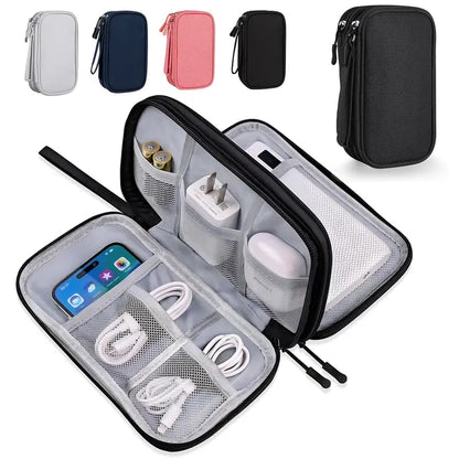 🔥Last Day Discount 49% Off🔥Travel Cable Organizer Pouch, Double Layers All-in-One Storage Bag for Cord