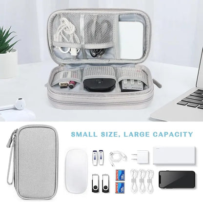 🔥Don’t Miss Out🔥Travel Cable Organizer Pouch, Double Layers All-in-One Storage Bag for Cord