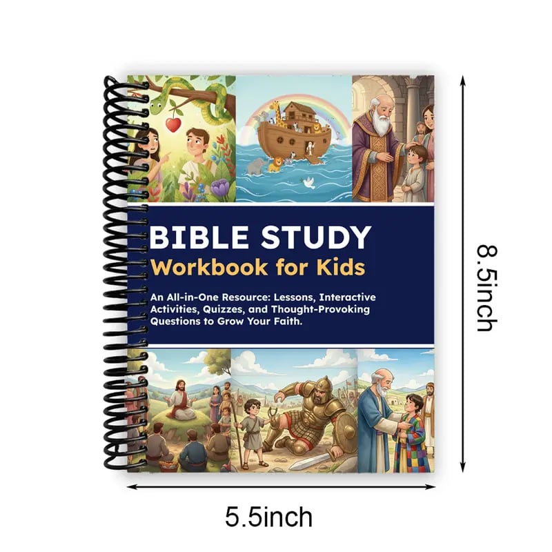 🔥Buy 2 Save 10%🔥Bible Study Workbook for Kids Notebook