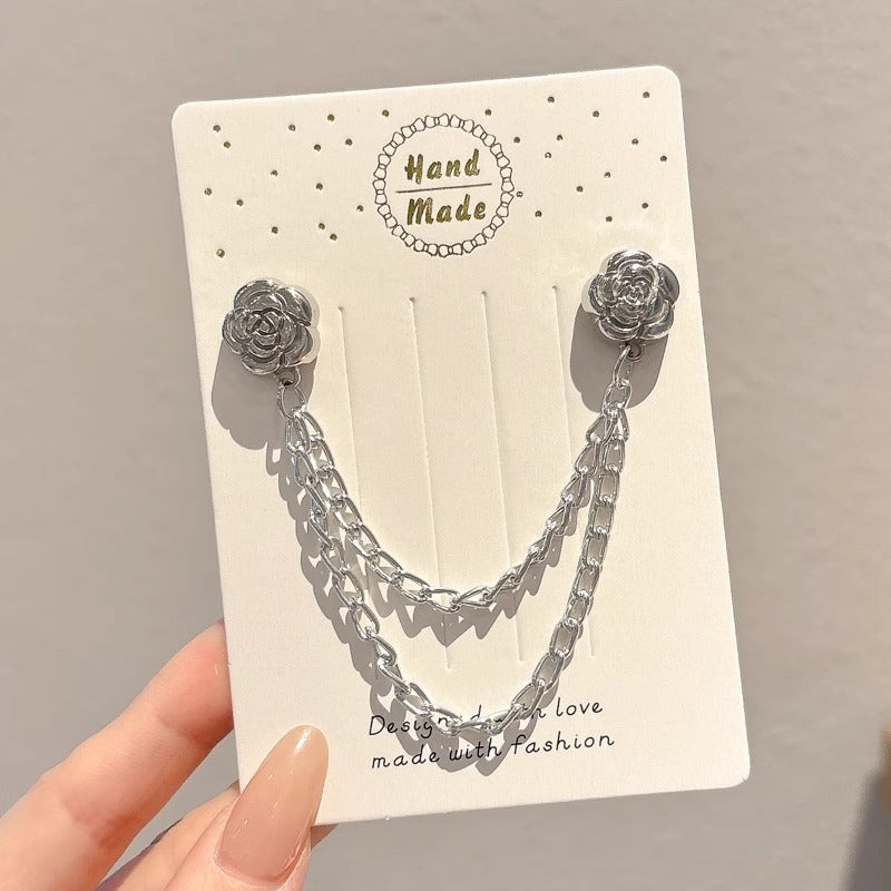 🔥2026 New Magnetic Chain Buckle for Pants Hem Fixing, Anti-Dragging, Clothing Shortening, and Decorative Hem Clips
