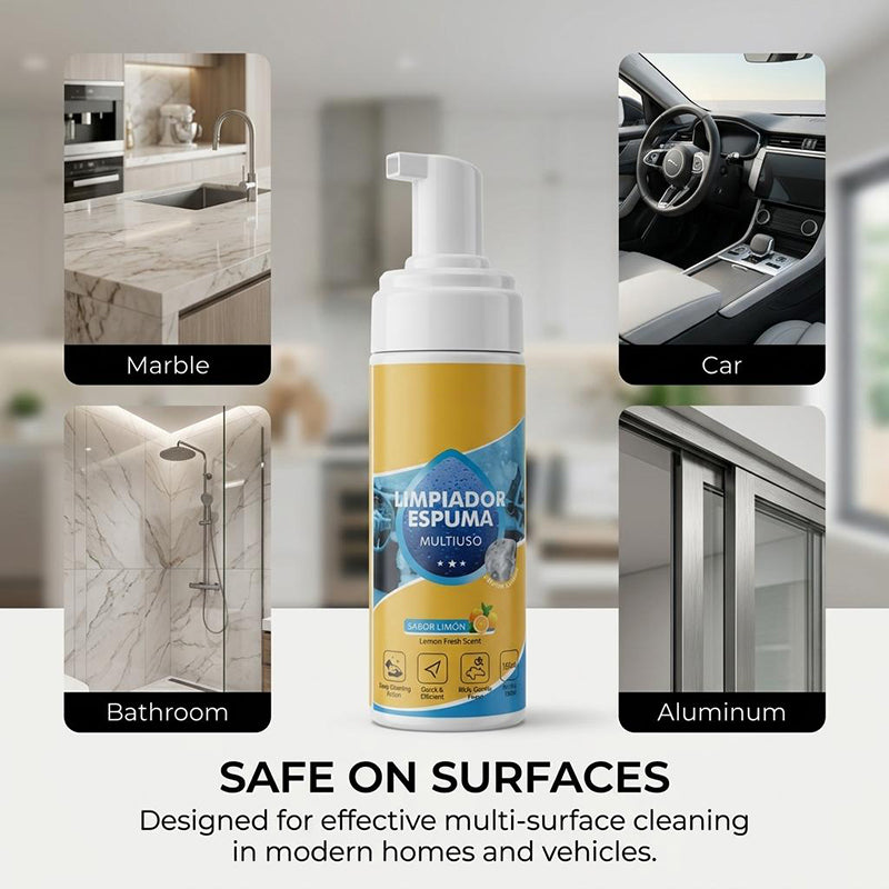 🔥 4-in-1 Multi-Enzyme Foam Cleaner – Deep Clean Car, Kitchen, Bathroom & Sofa
