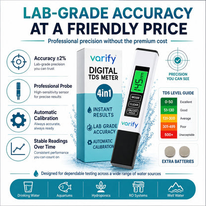 4-in-1 TDS Meter Digital Water Tester