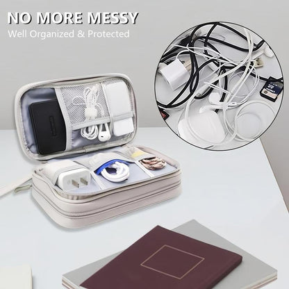 🔥Last Day Discount 49% Off🔥Travel Cable Organizer Pouch, Double Layers All-in-One Storage Bag for Cord