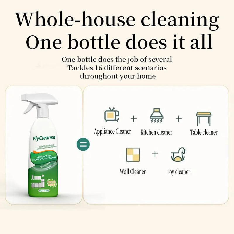Fly Cleanse Multi-Purpose Kitchen Grease Cleaner Powerful cleaner for stoves, ovens, microwaves, and Griddles detail view
