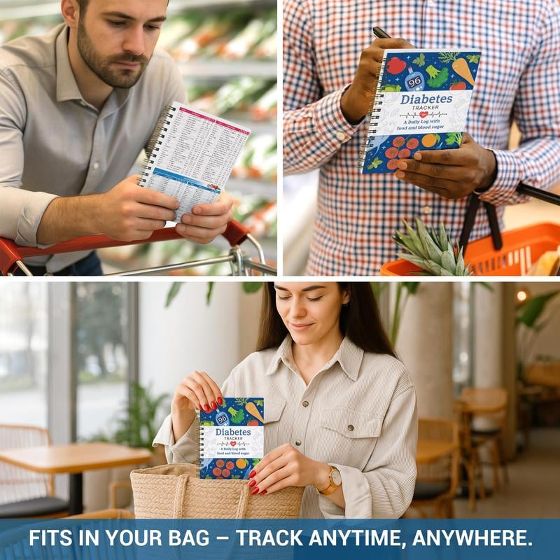 📘Buy 2 Free Shipping✨Special for Diabetes🔥Diabetes Tracker Book with Food List