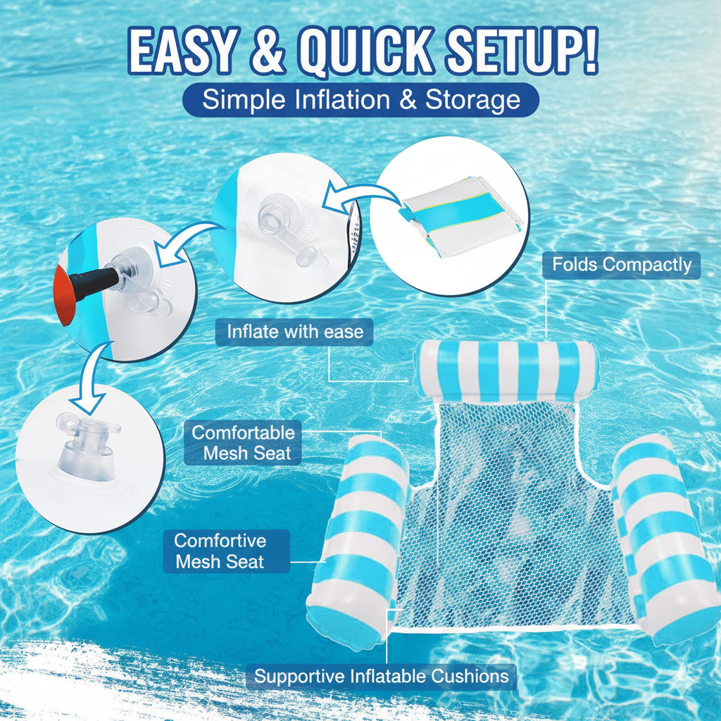 4 Tube Inflatable Pool Float Hammock: Your Ultimate Summer Relaxation Essential