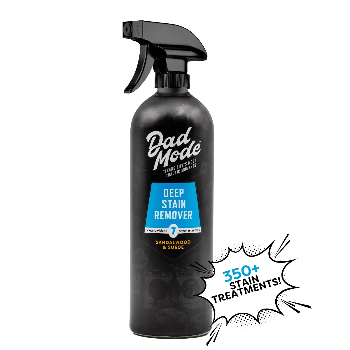 Deep Laundry Stain Remover & Odor Eliminator - 7-Enzyme Extreme Mess Cleaner - Sandalwood & Suede Scented