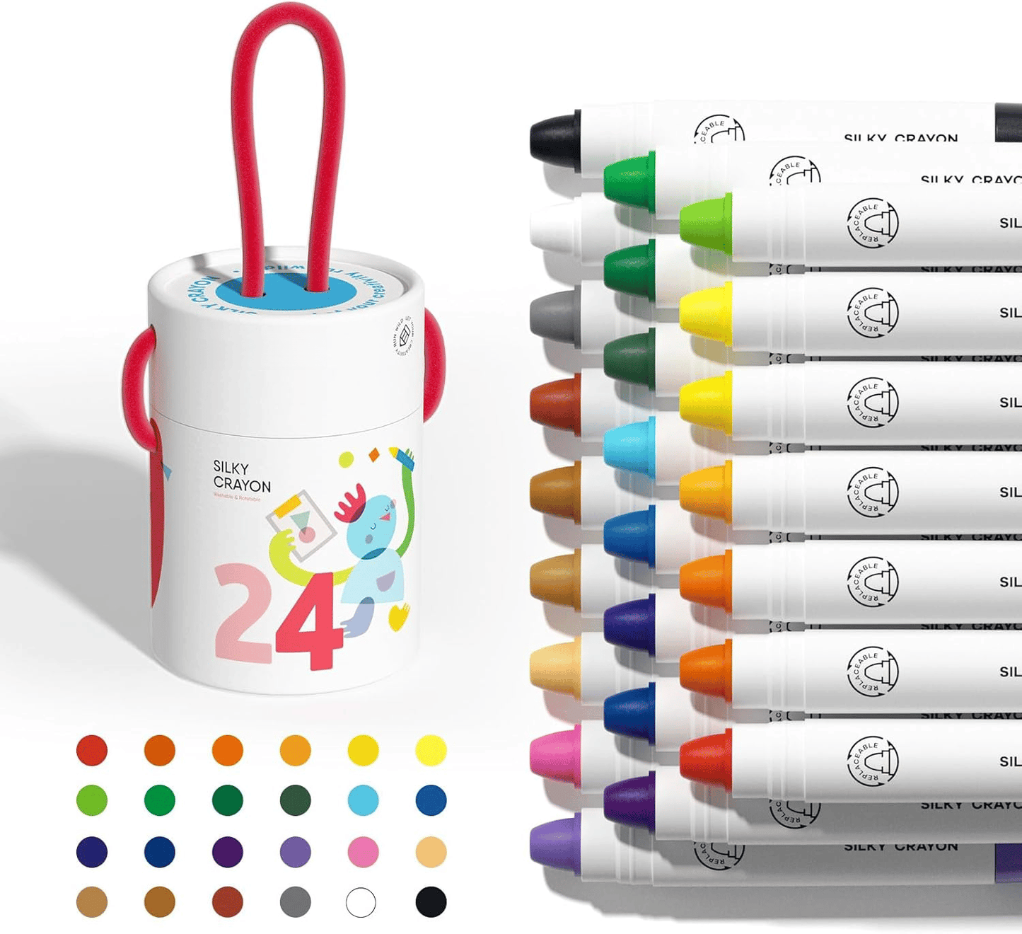Non-Toxic Mess-Free Washable Twist Crayons for Toddlers🖍️✨