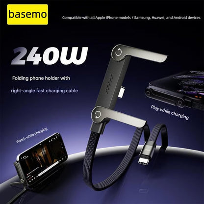 🔥HOT DEAL | ⚡Invisible Holder Charger & Stand | 240W Super-Fast 2-in-1 Cable 📱