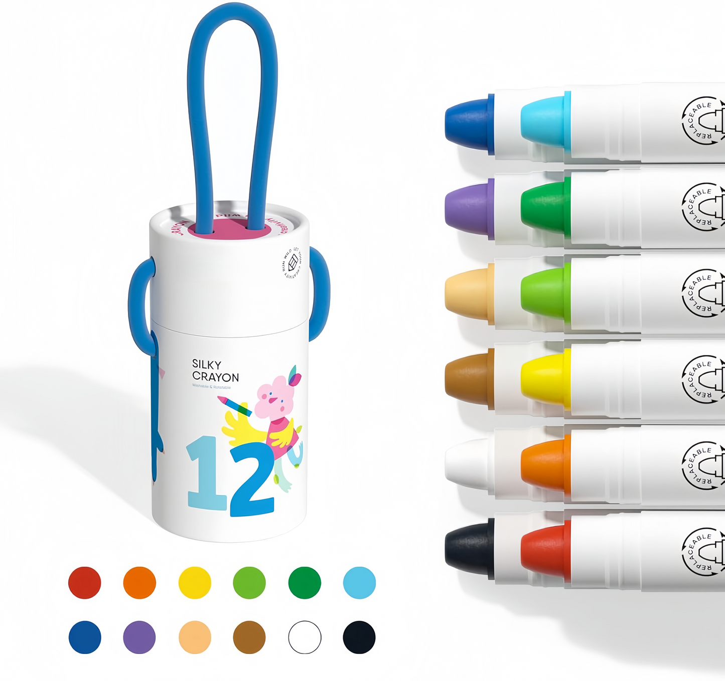 Non-Toxic Mess-Free Washable Twist Crayons for Toddlers🖍️✨