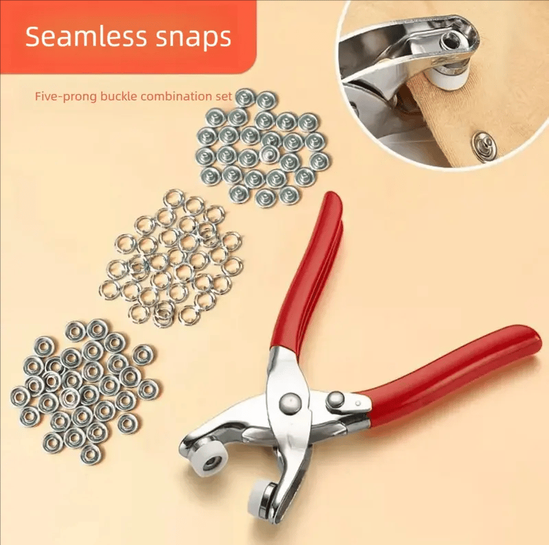 🔥HOT SALE 49% OFF✨100 pcs Invisible Colored Metal Buckle & Manual Pressure Pliers Kit detail view