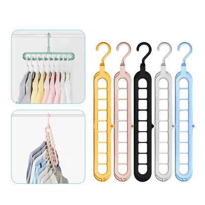 9-in-1 Space Saver! –🤩Rotating Windproof Clothes Organizer (2pcs)