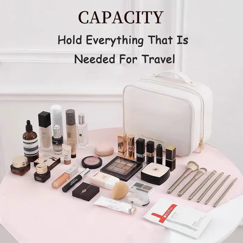 Multi-Compartment Toiletry Cosmetics Bag detail view