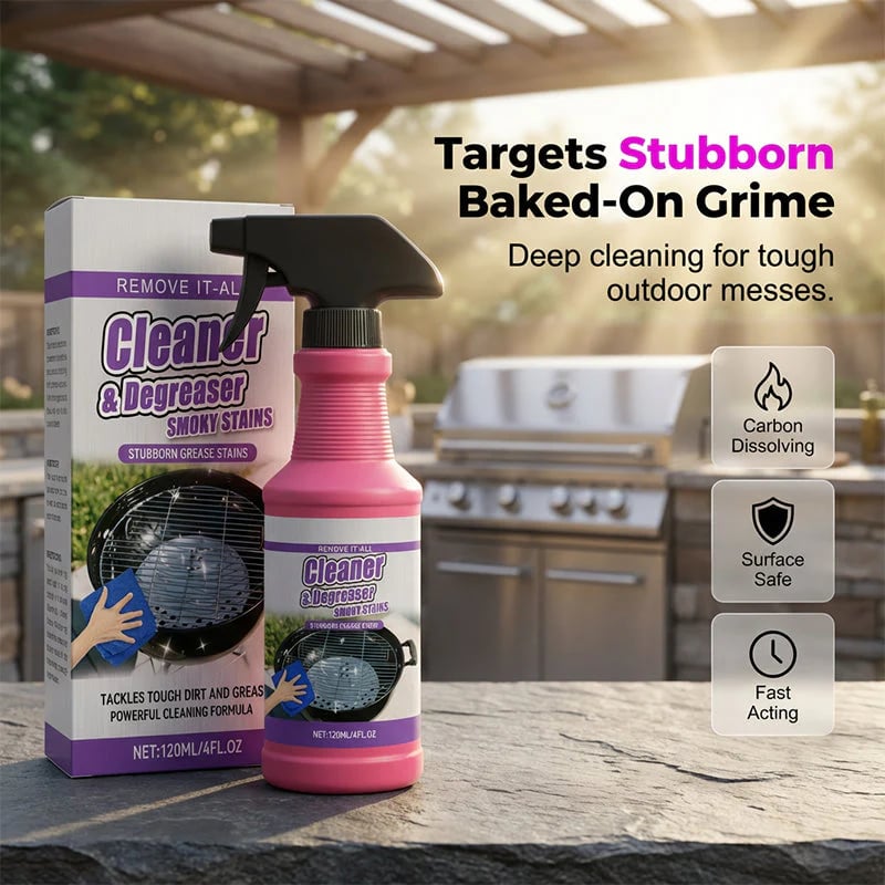🔥Fast-Acting Heavy-Duty Grill Degreaser Spray