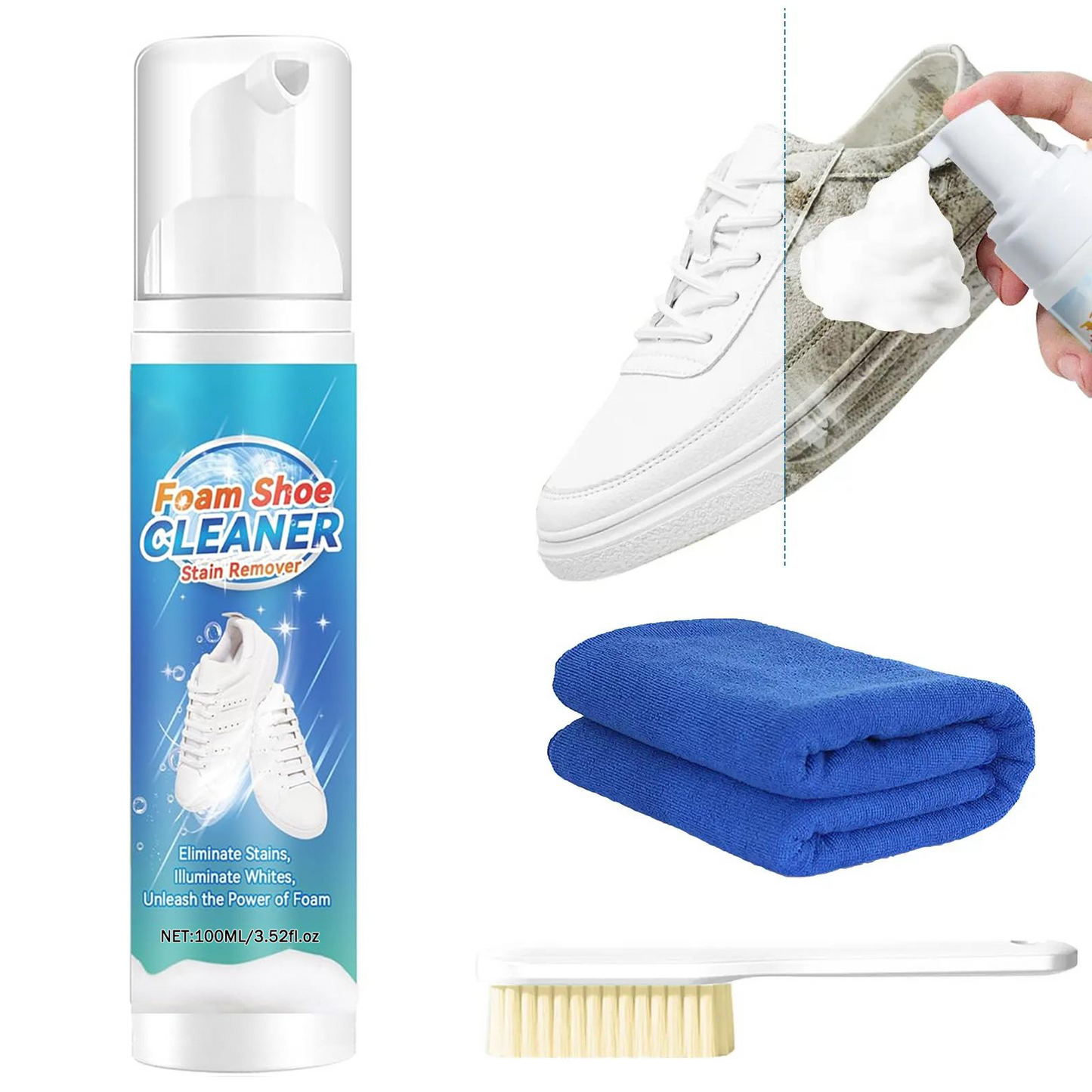 🏆Flash Sale⚡50K+ SOLD👟Shoe Cleaning Kit for Leather, Suede, Canvas, Mesh & More